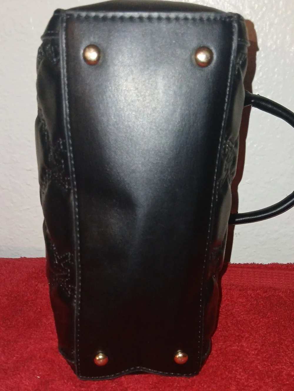 Anne Klein Black Quilted Satchel Bag
